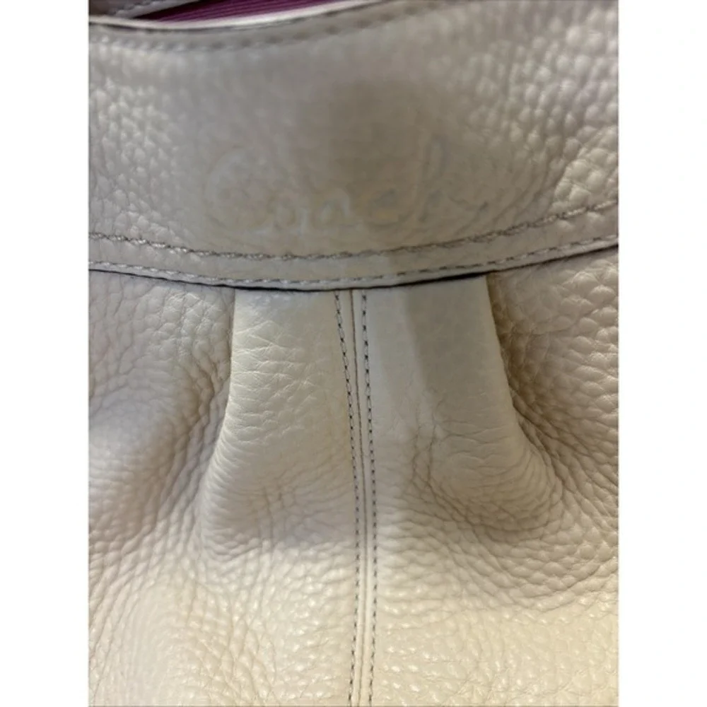 Coach Madison Maggie Large Tote F13733 Ivory Beige Leather Shoulder Bag‎